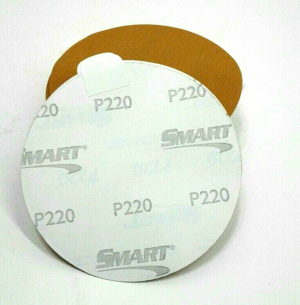 Smart SMT220S Sanding Discs 220 Grit, 6″ No Hole, 100 Pieces