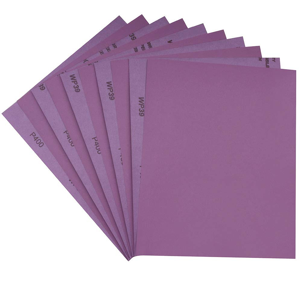 10PCS 1200 Grit Wet Dry Sandpaper 9x11in White Fused Alumina Abrasive
