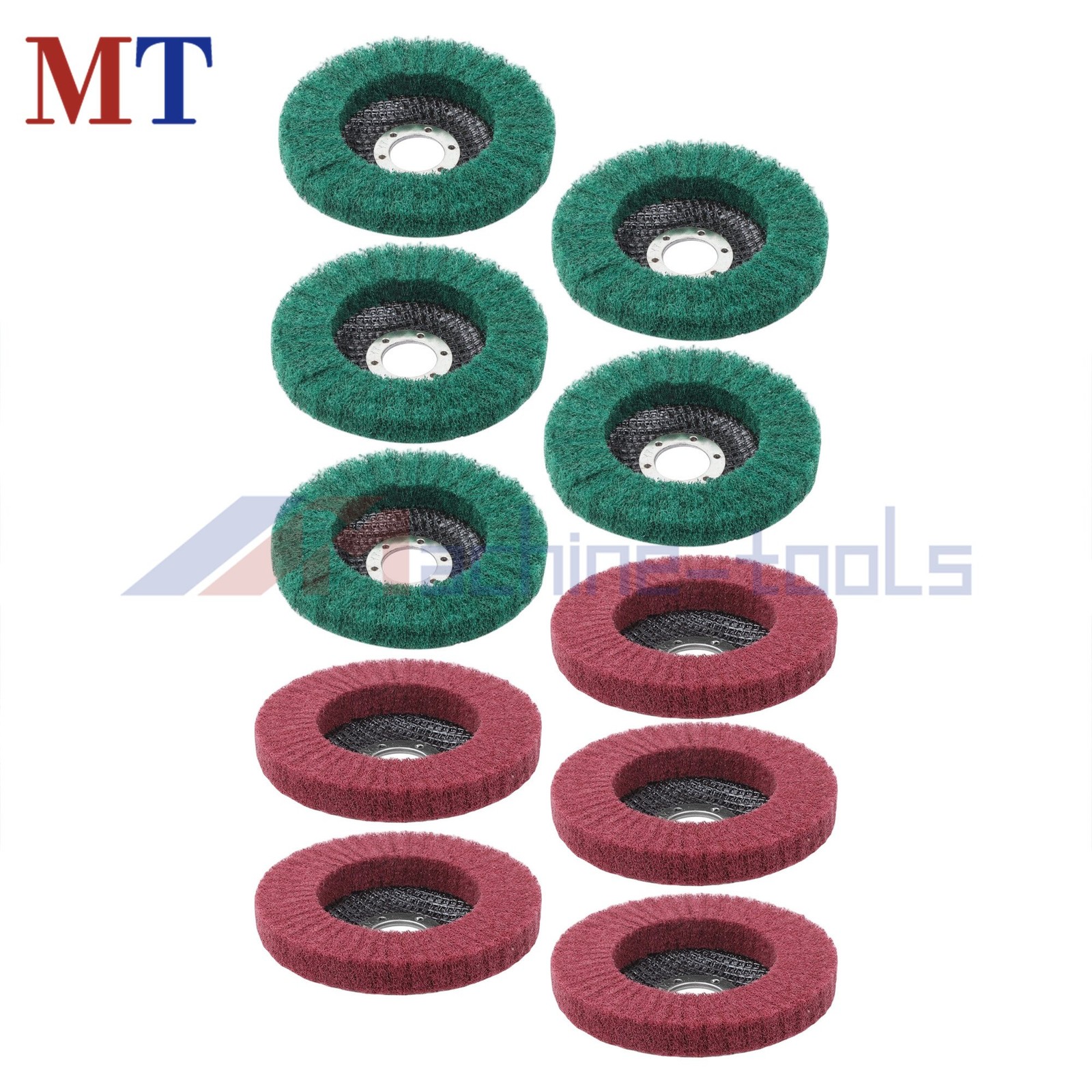 10 Pcs 180 & 320 Grit 4-1/2 Inch Scour Flap Discs Scouring Pad Polishing Wheel