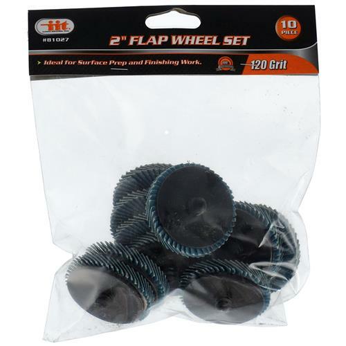 10pc 2″ 120 Grit Flap Wheels Surface Discs 1/4 Sanding Grinding Prep Pads 81027