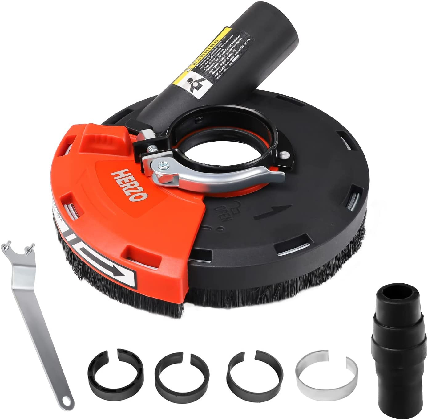 HERZO Dust Shroud for Angle Grinder 4/4.5/5 Inch Universal Surface Grinding Shro