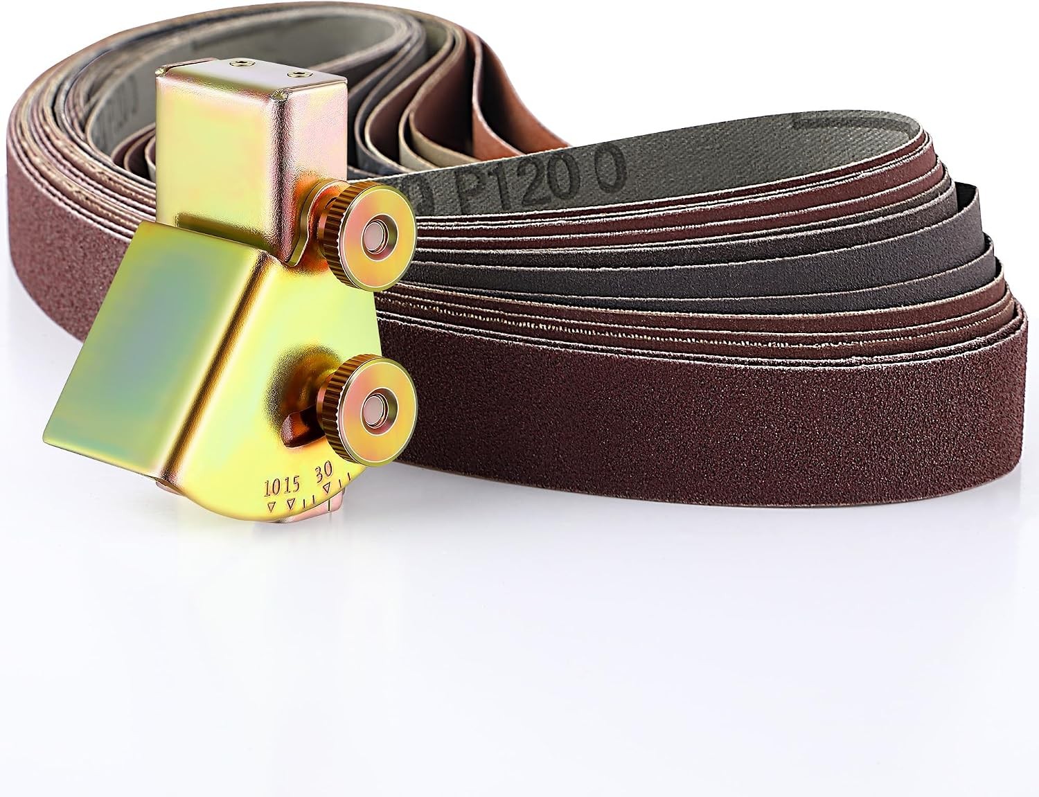 Assorted 12 Pack of 1×30 Sanding Belts, with Adjustable Knife Sharpening Angl…