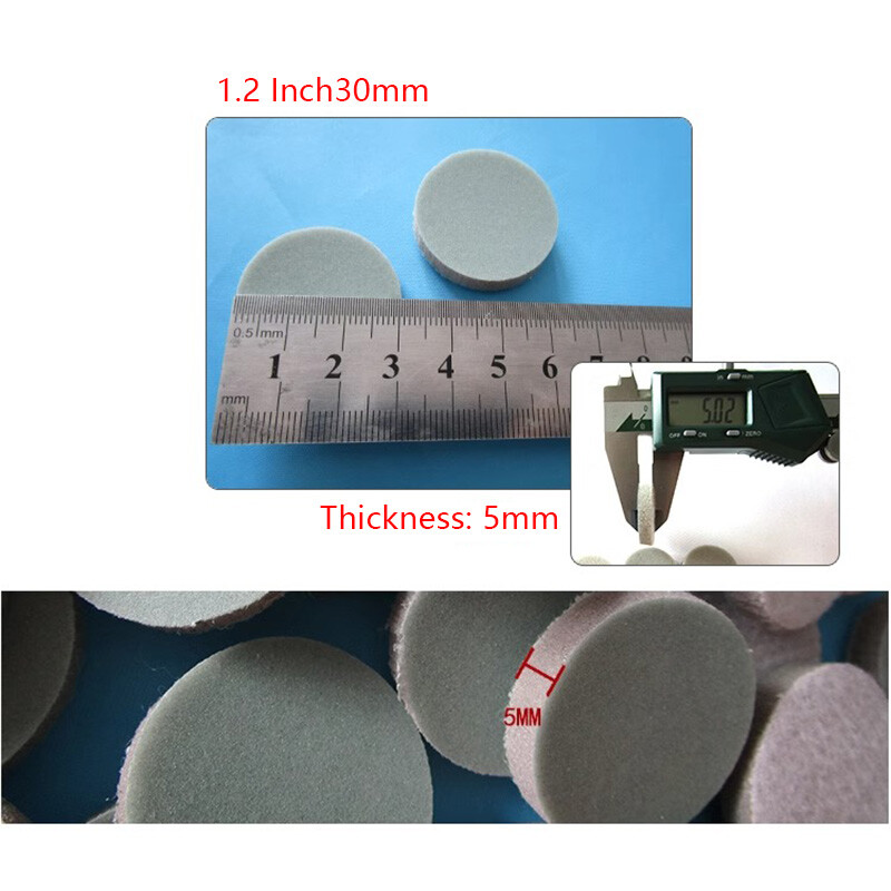 1.2″ 30mm Sponge Sanding Discs 300-3000 Grit Hook & Loop Wet and Dry Sandpaper