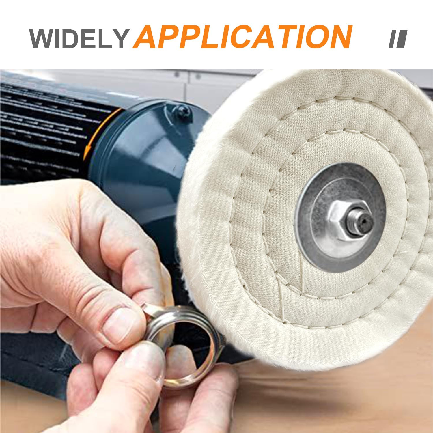 6 Inch Polishing Buffing Wheels For Bench Grinder Cotton 70 Ply Multi Usage