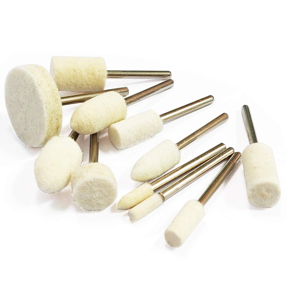 78 Pcs Polishing Buffing Wheel Set Felt Wool Cotton 1/8inch Shank Rotary Tool