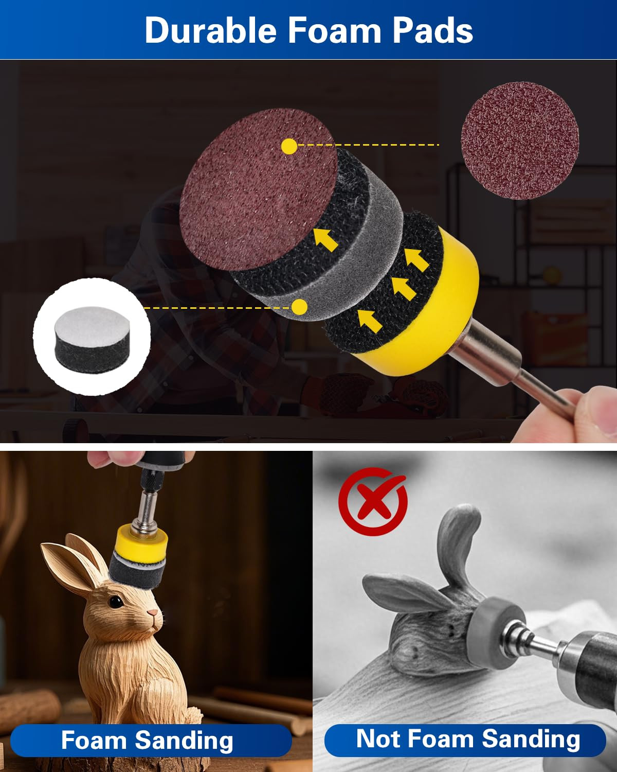1 Inch Sanding Discs and Drums for Dremel Rotary Tool Accessories, Hook and Loop