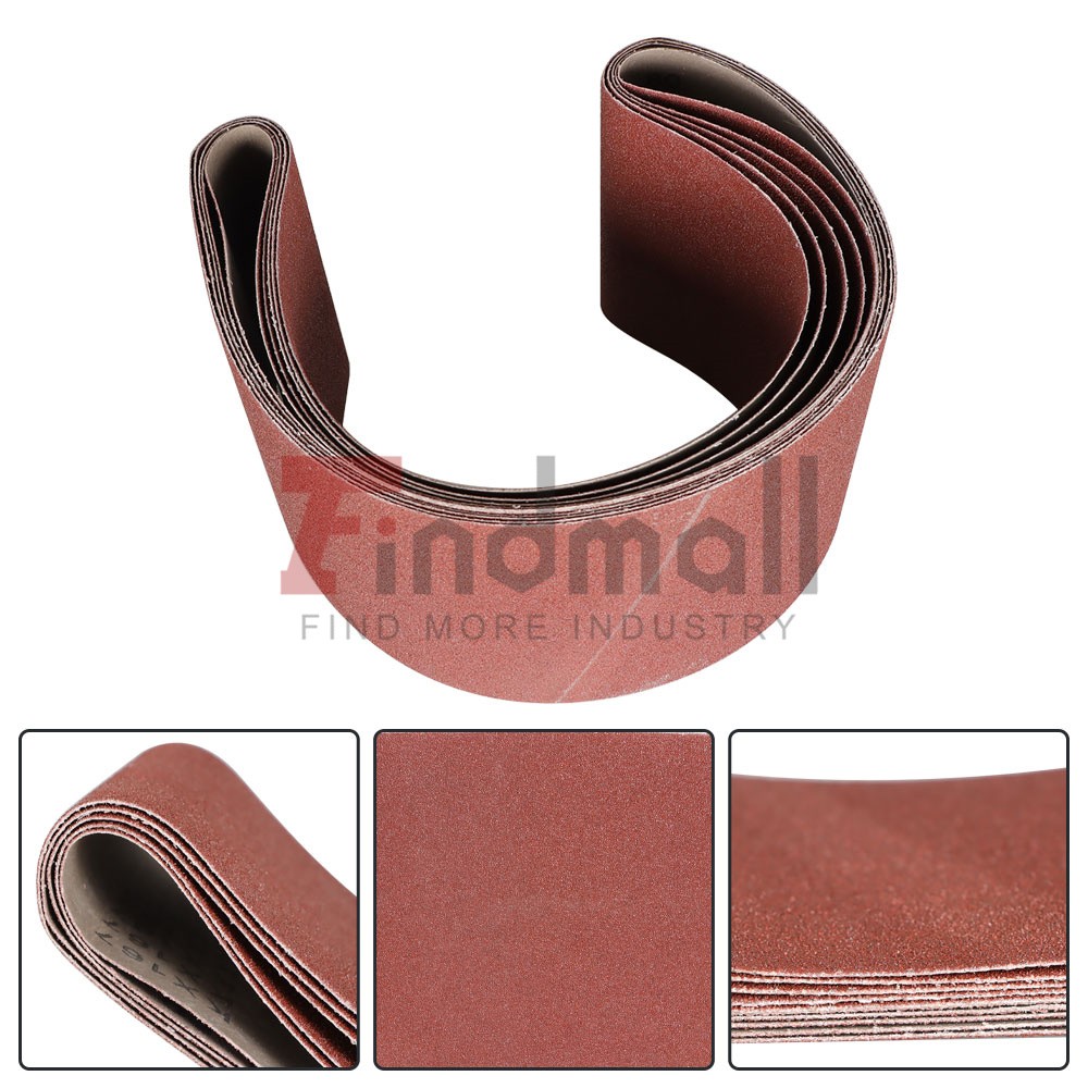 5PCS Sanding Belts 6×48 in 80 Grit Belt Sander Sandpaper aluminum oxide