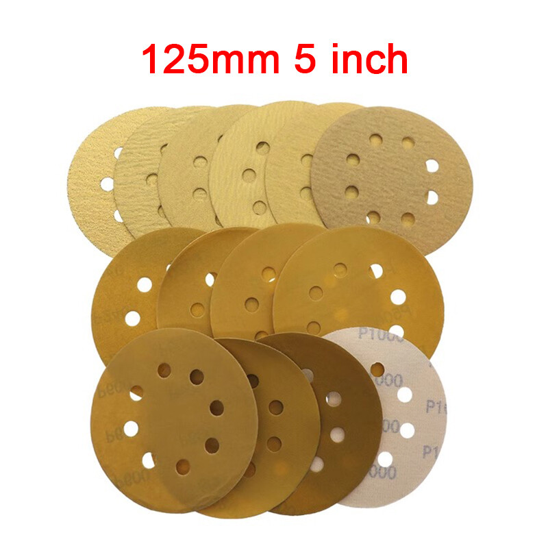 5“ 8 Hole Wet And Dry Hook And Loop Discs Sanding Pads Orbital Sander Sandpaper