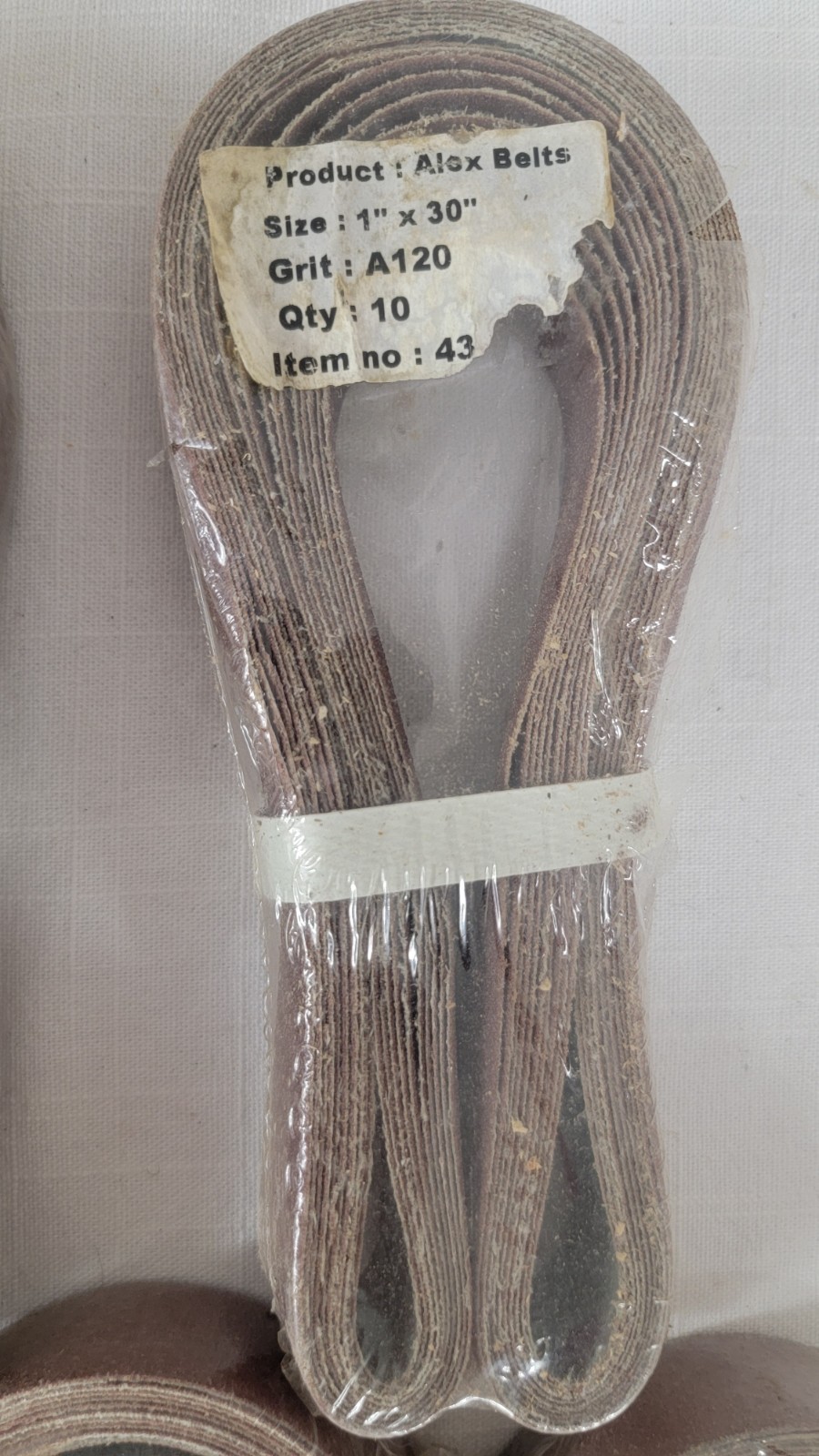 Lot of 60 Sanding Belts 1 x 30 A80 & A120 Alox NOS