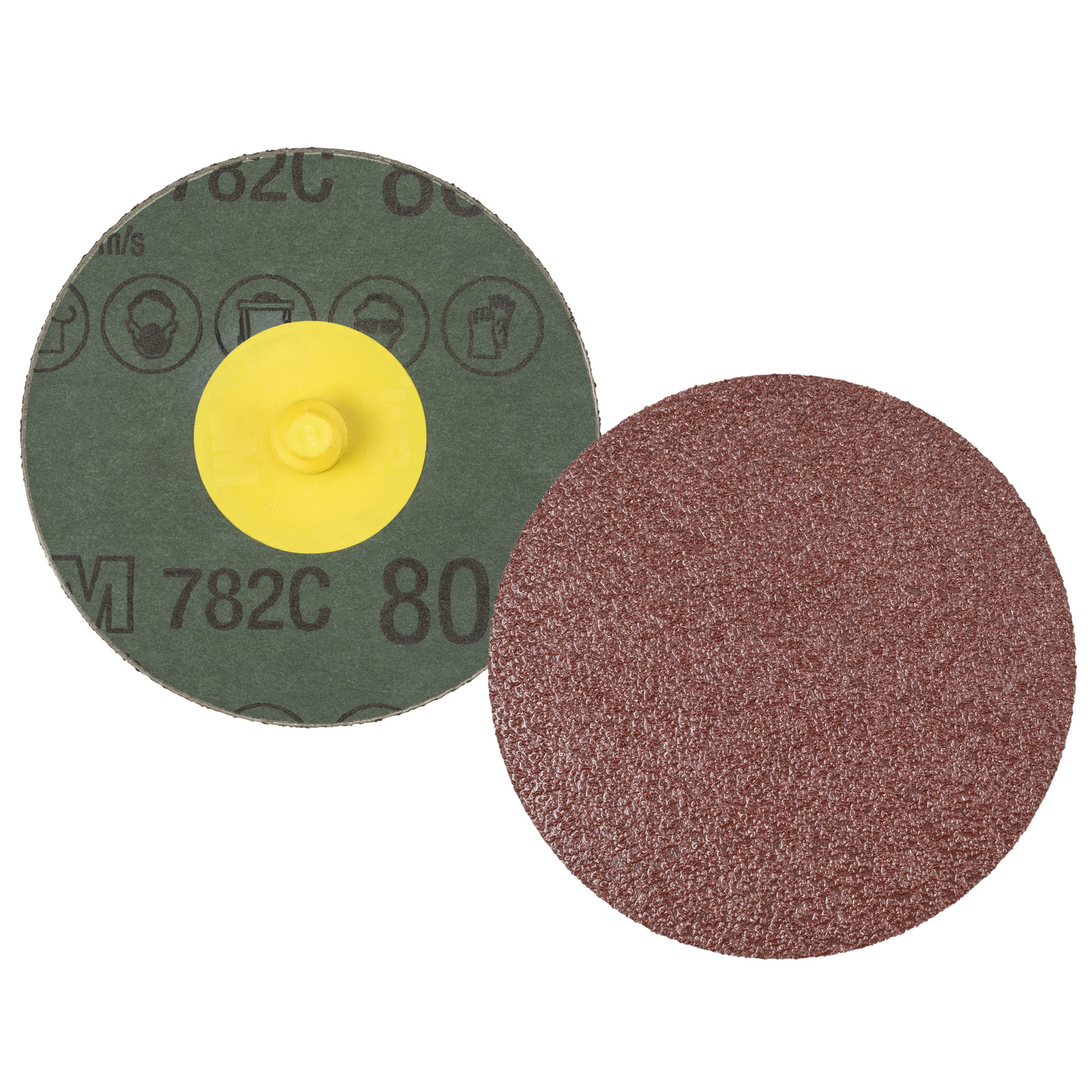 3M Roloc Fibre Disc 782C, 80+, TR, 3 in, Die R300V, 50/Carton