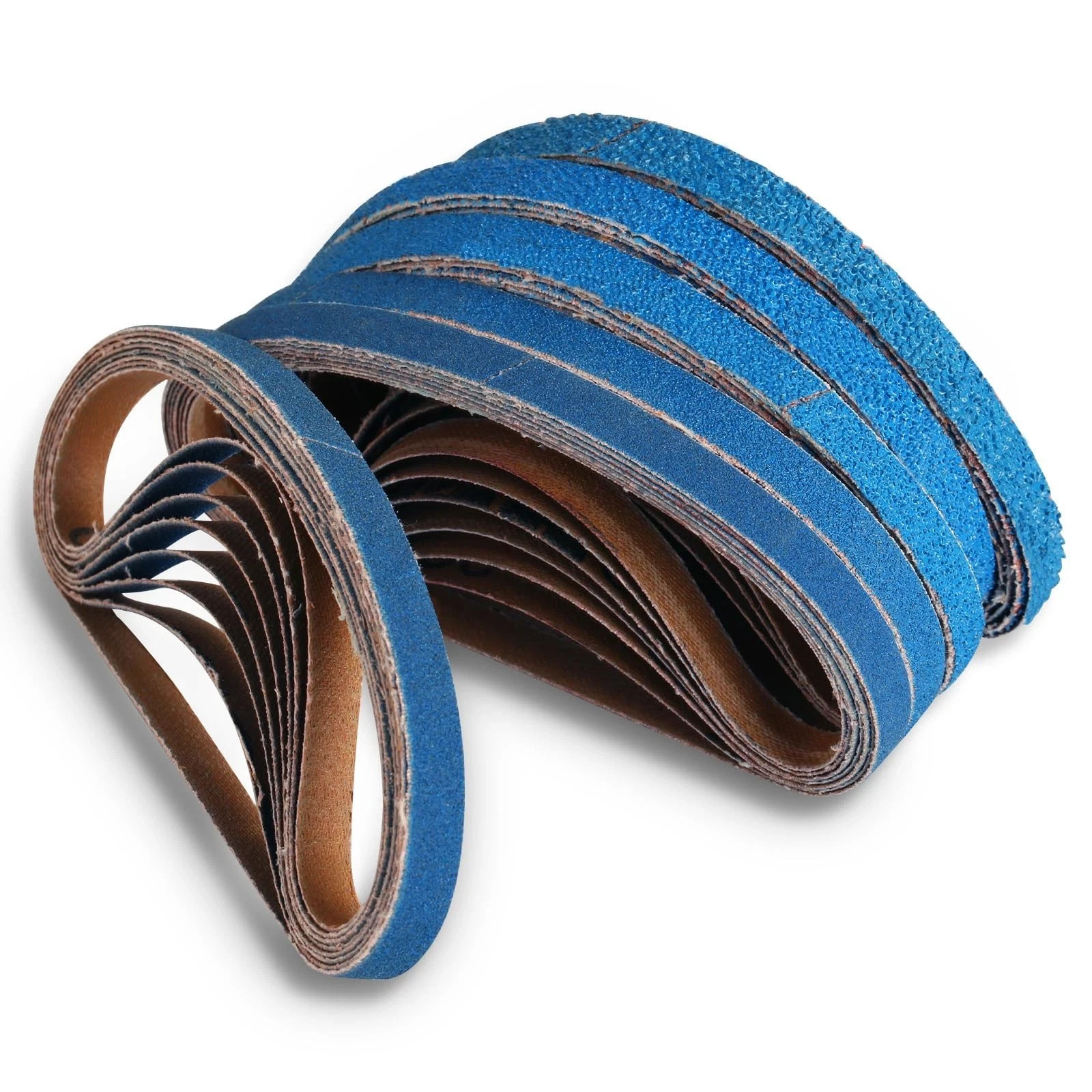 3/8 x 13 Inch Zirconia Sanding Belts, 42 Pcs 7 Each of 40/60/80/120/180/240 A…