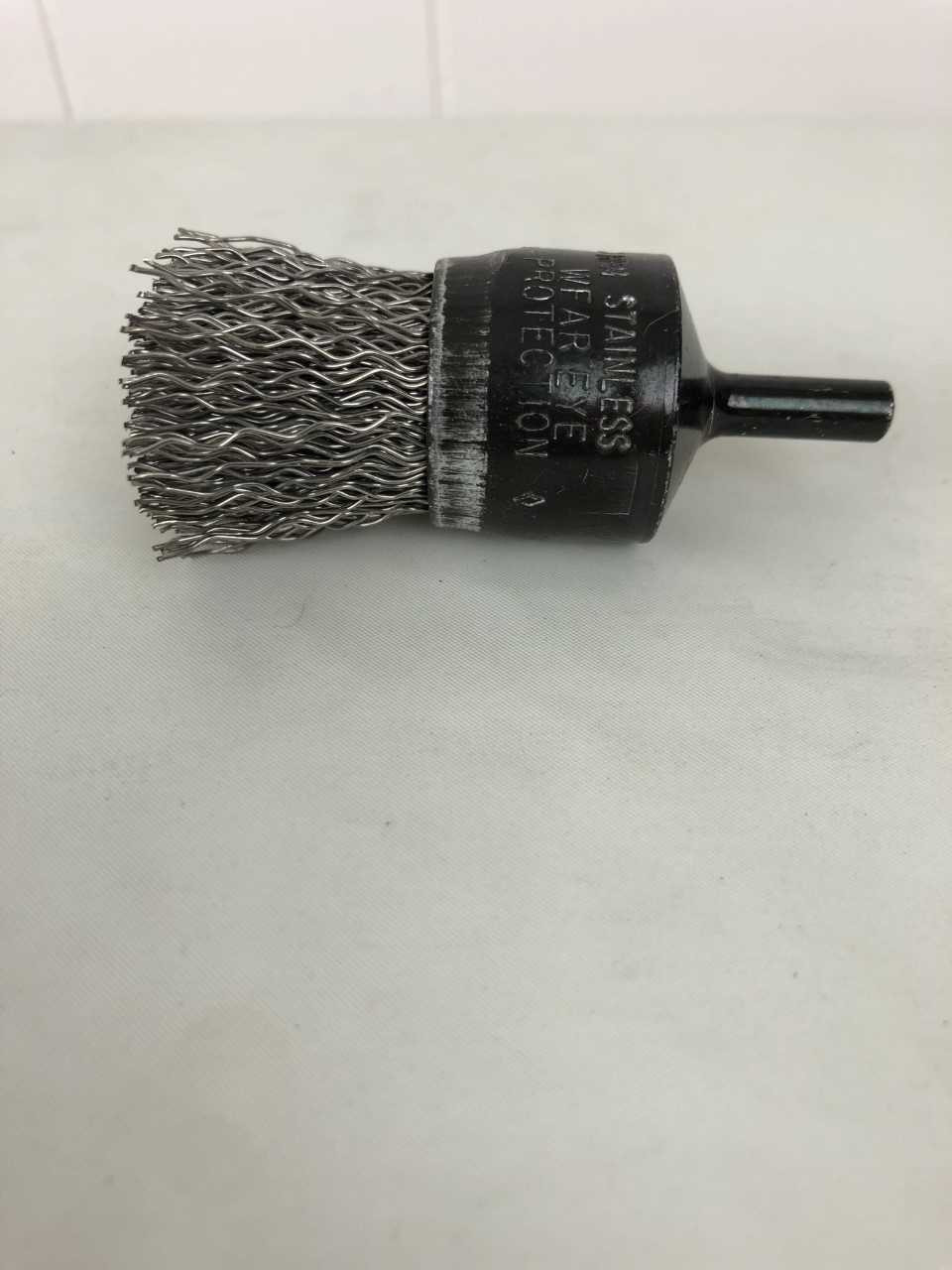 DeWalt .020 Stainless Steel Crimp End Brush – 1″ x 1/4″ Shaft – DW49053