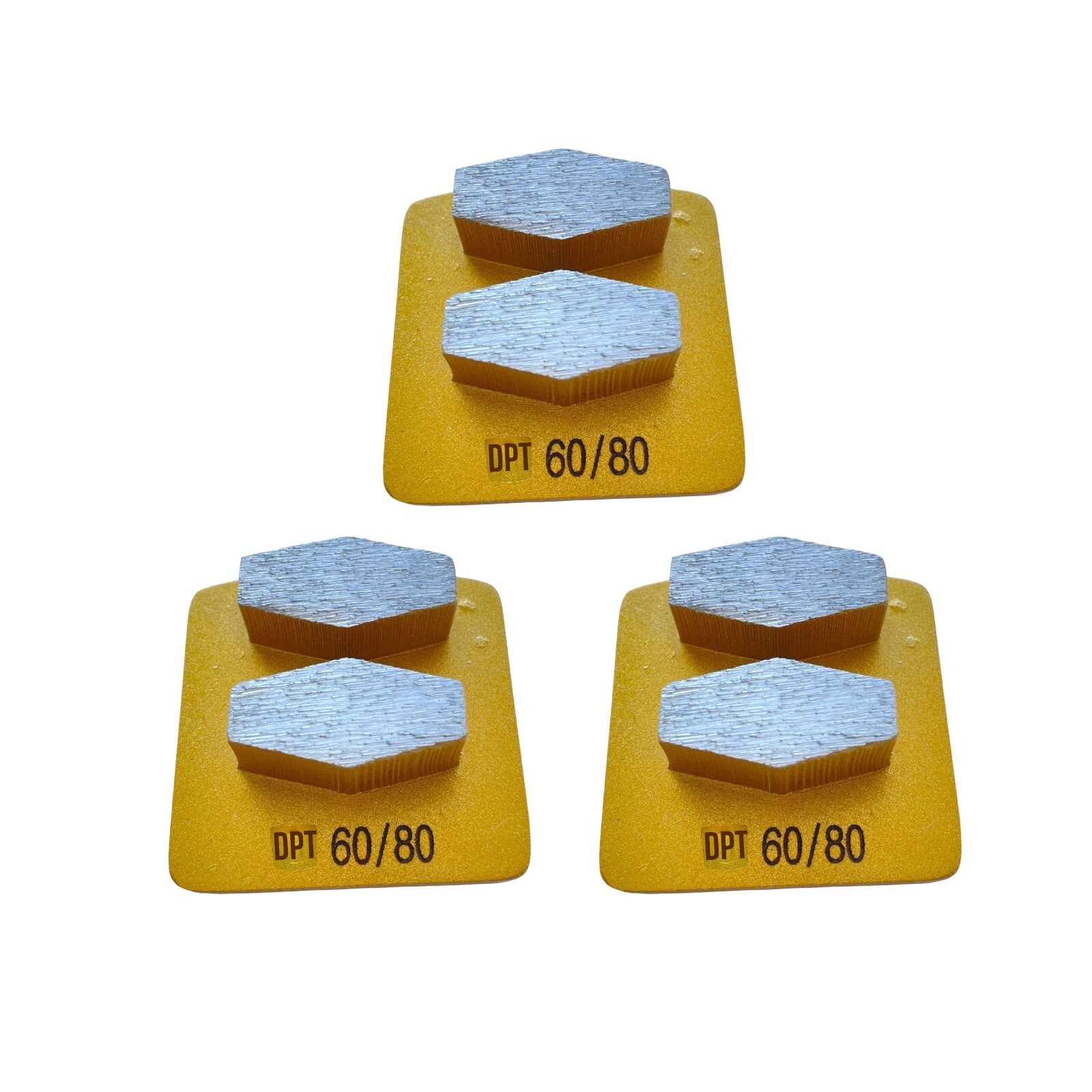3 Pack Grinding Discs for Husqvarna PG series Concrete Grinder Hard Bond 60 Grit