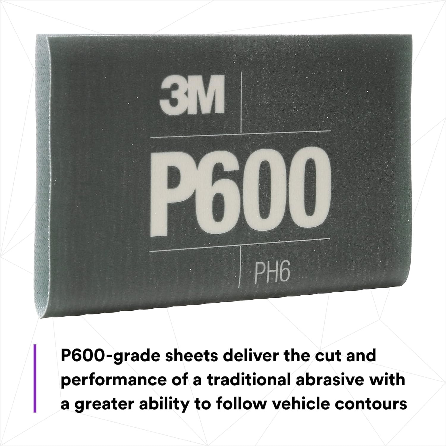 3M 34339 Flexible Abrasive Hookit Sheet, 5.5 in x 6.8 in, P600