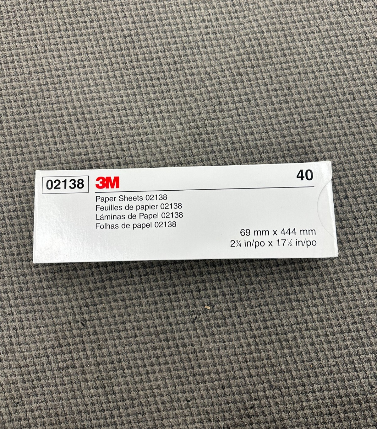 3M Paper Sanding Sheets 2-3/4″ x 17-1/2″ 40D (02138)