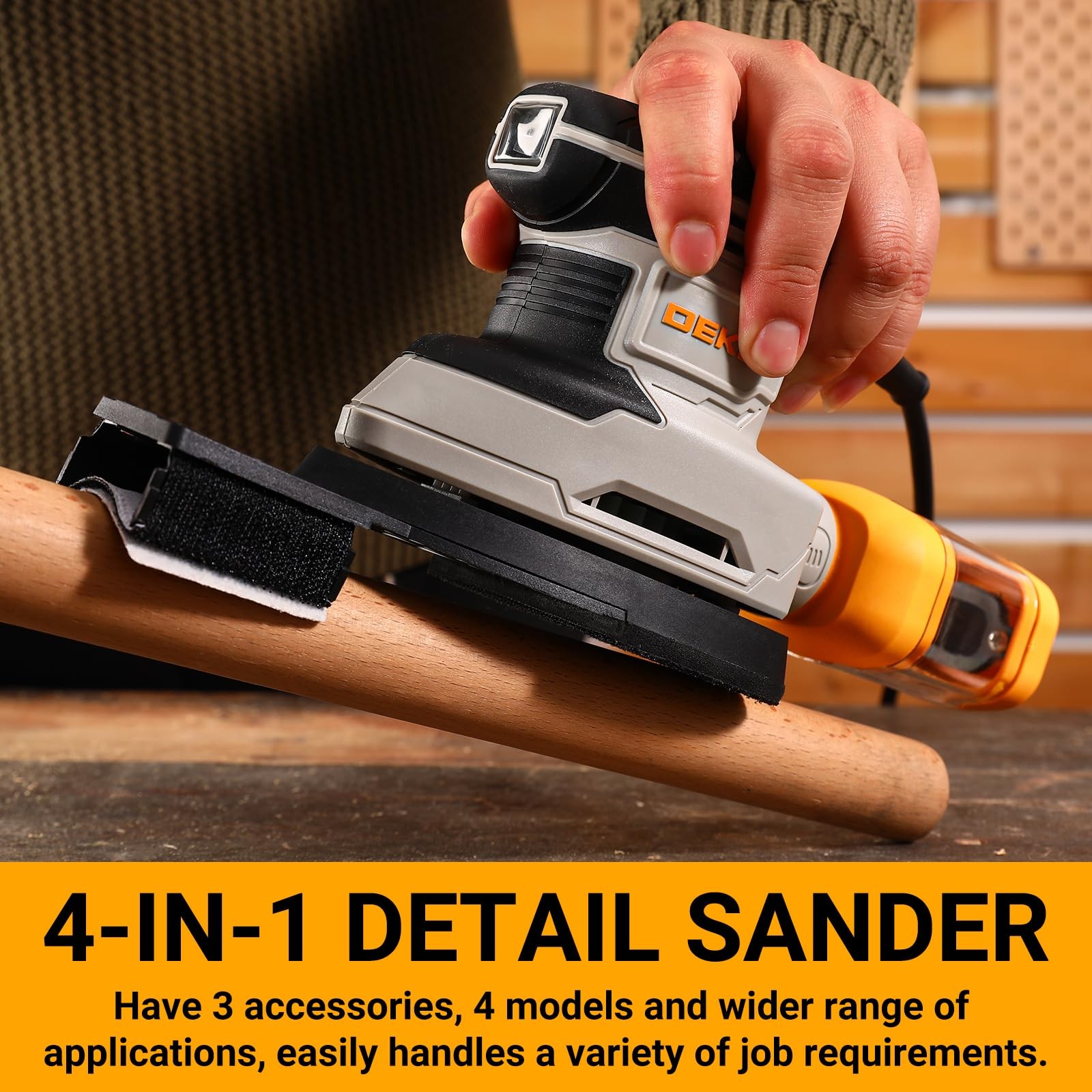 Detail Sander: DEKOPRO 1.5A Multi-Function Mouse Sander Electric Tool…