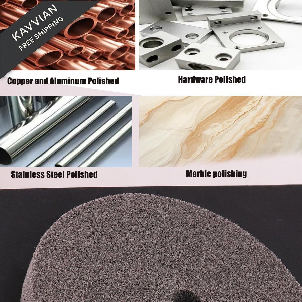 CBRIGHT 6 Inch Fiber Buffing Wheel,7P Hardness Polishing 6 inches