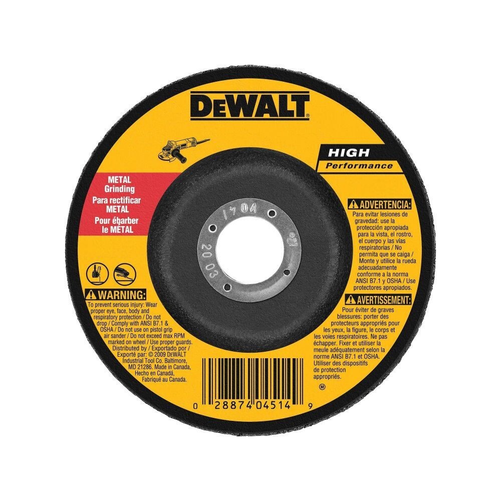 DEWALT 6″ X 1/4″ X 7/8″ METAL GRINDING WHEEL (BOX OF 10) DW4624