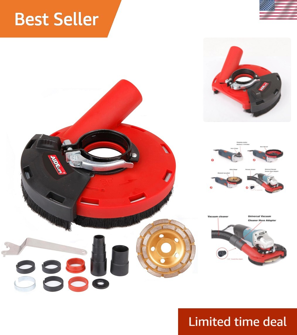 Professional Dust Shroud for 115/125mm Angle Grinders + Diamond Cup Wheel 125mm