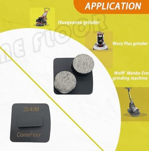 Redi-Lock Concrete Floor Preparation Disc, Diamond Metal 30/40 Grit Medium Bond