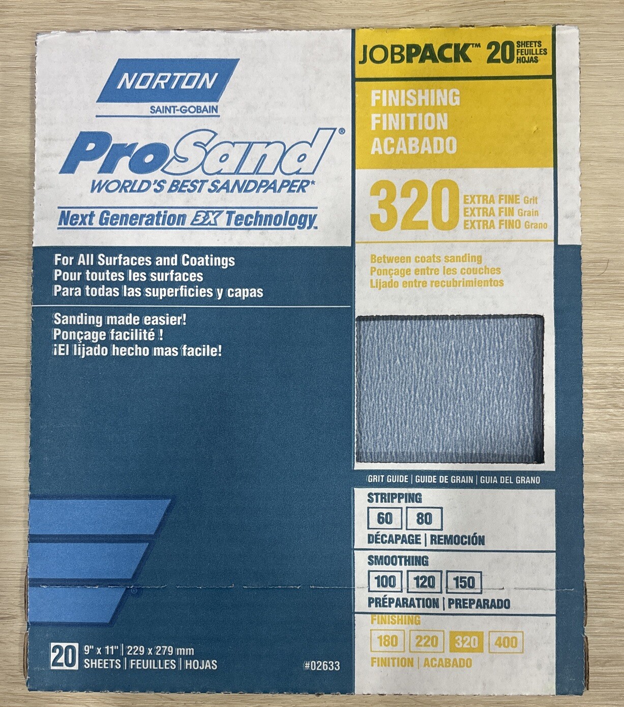 Norton ProSand 9″ x 11″ Sanding Sheets 320 Grit – 20 PACK