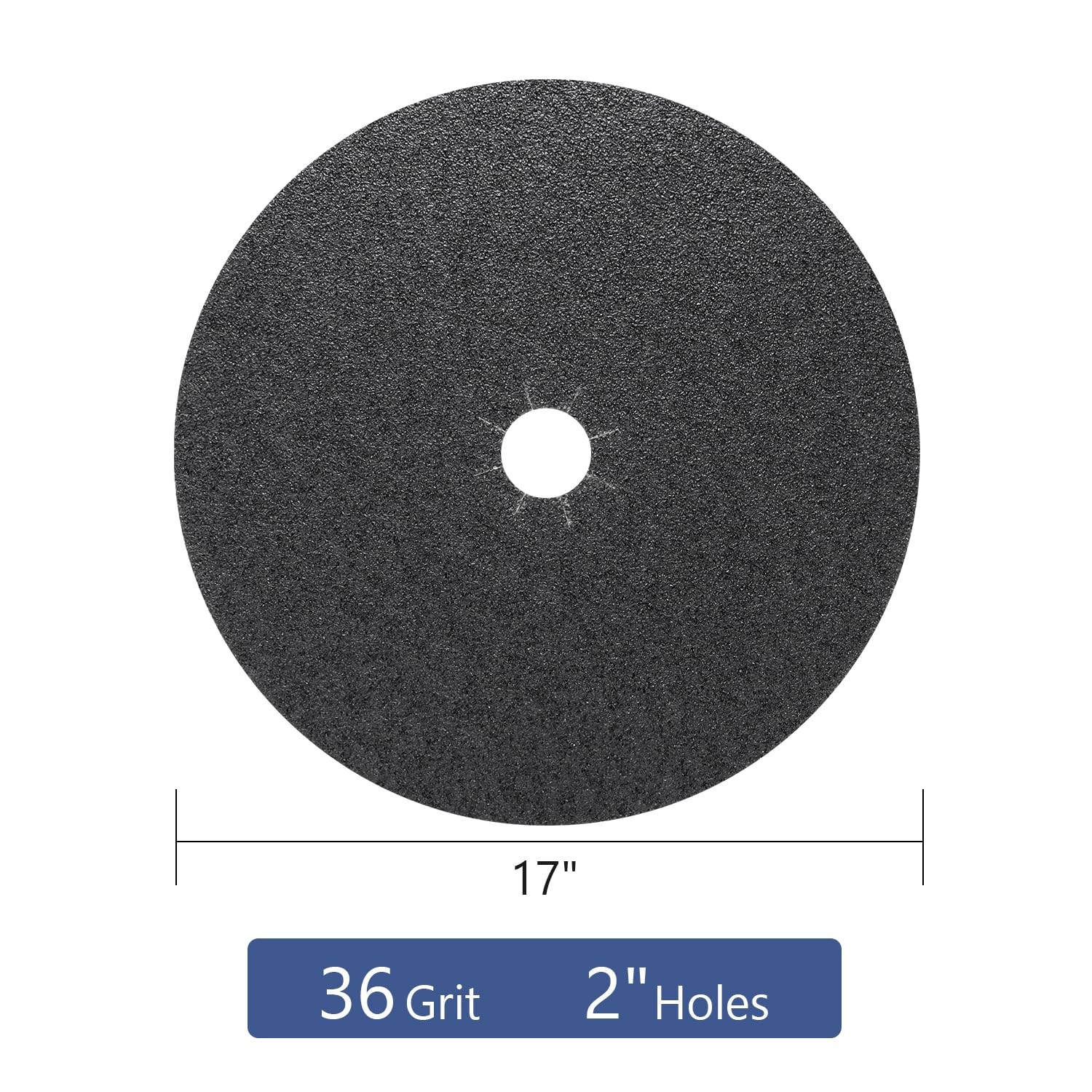 Floor Sanding Disc Cloth-Backed Silicon Carbide，17″ x 2″ Holes for Concrete, …
