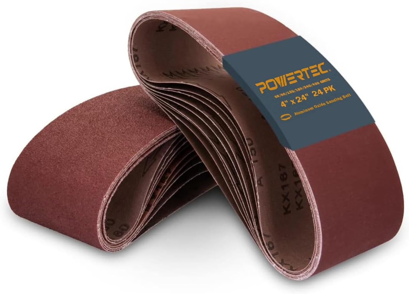 4 x 24 Inch Sanding Belts, 24 PK, 4 Each of 60 80 120 180 240 400 Grits, 4×24…