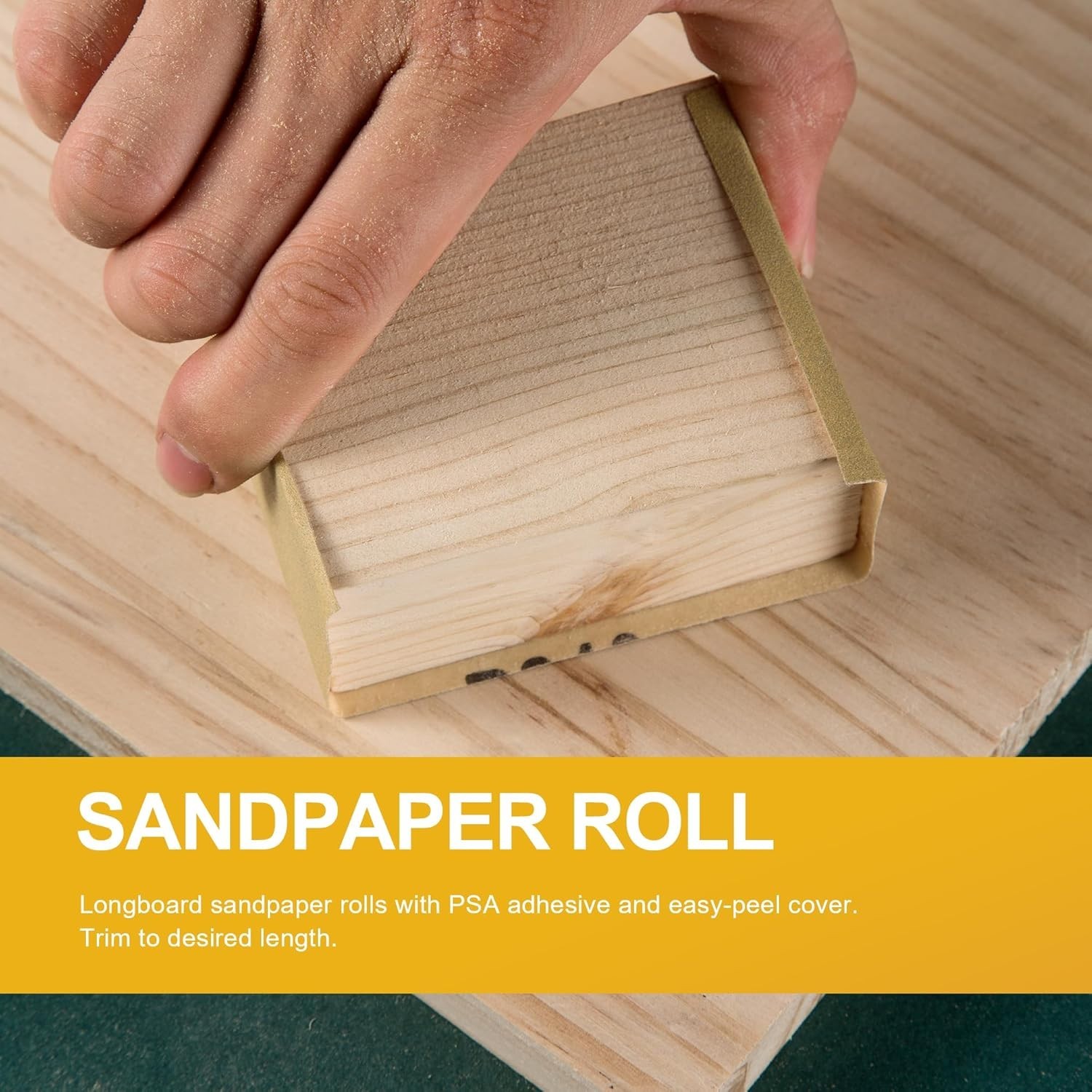 20 Yard Roll Grit Gold Longboard Sandpaper 2-3/4″ Wide PSA Self Adhesive Sticky