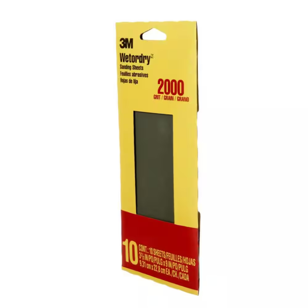 3-2/3 In. X 9 In. 2000 Grit Sandpaper (10 Sheets-pack) | Paper Carbide