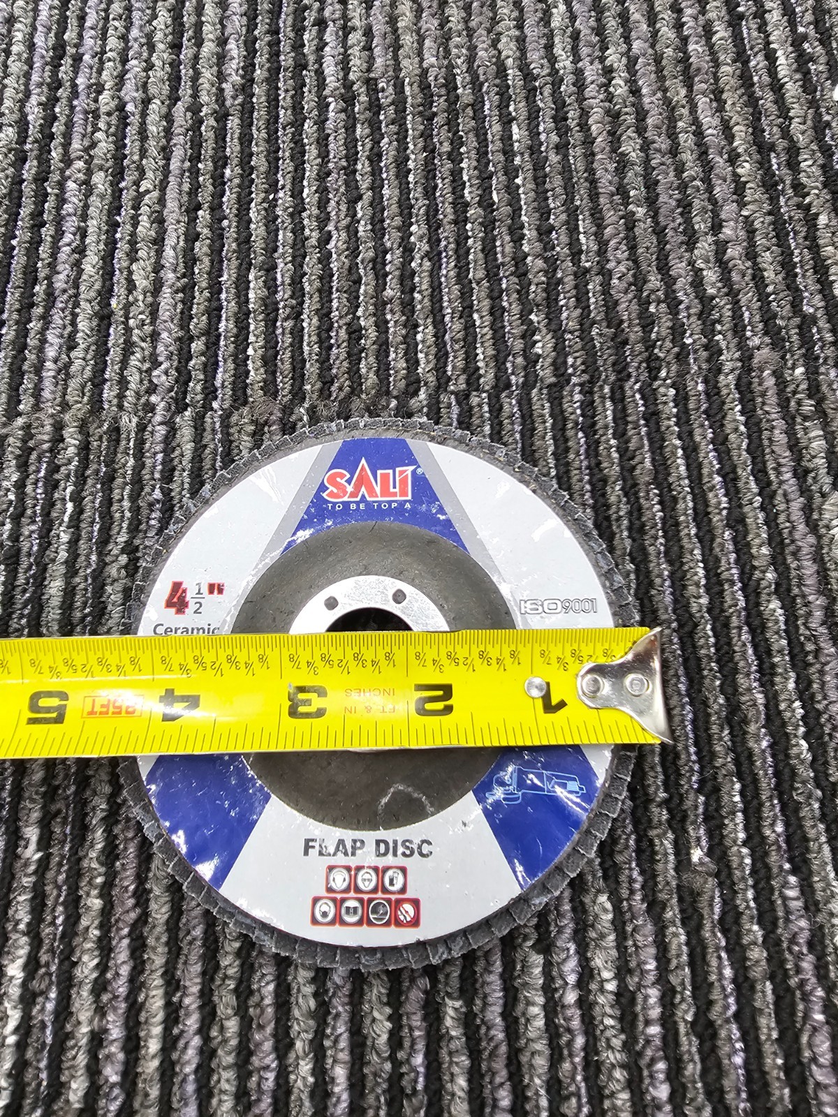 (QTY 11) Sali Ceramic Flap Disc 80 Grit 4-1/2″ Ceramic 115×22.2mm Max RPM 13300