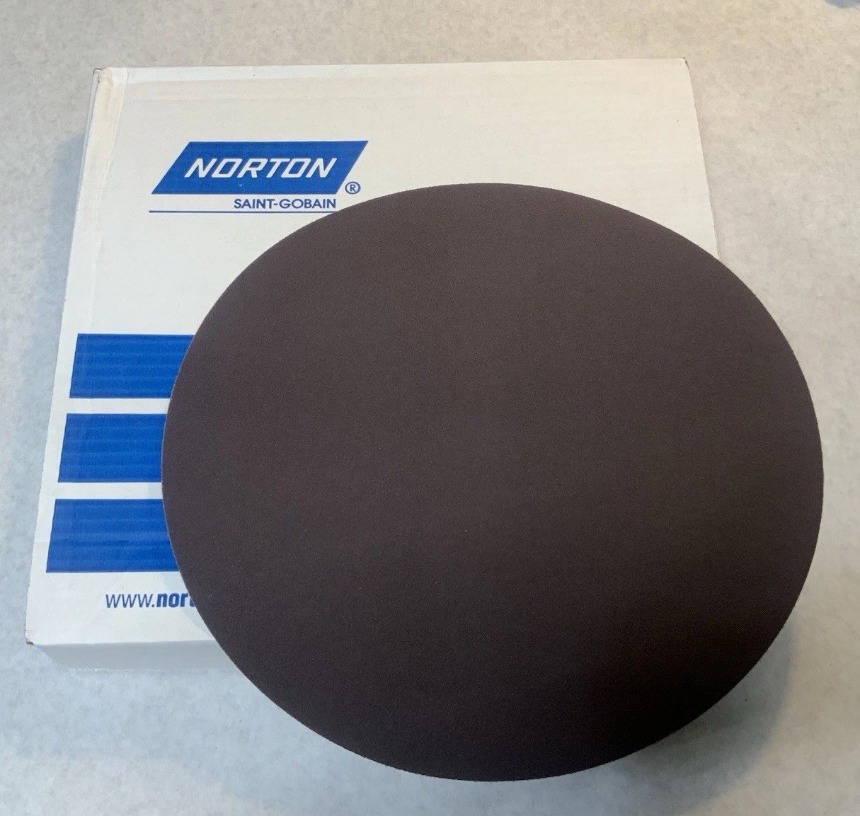 (25) NORTON 80 Grit Premium 12 Inch PSA Sanding Discs Aluminum Oxide USA 25 Pack
