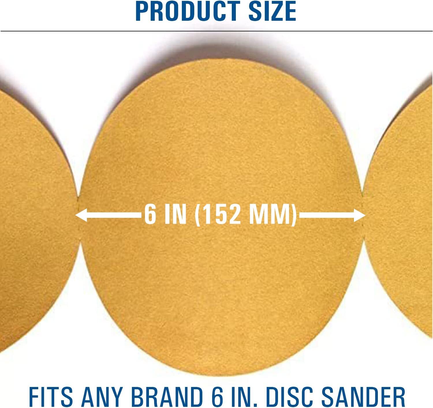 6″ Sanding Disc Sandpaper 100 Roll PSA Sticky Back Grit 80-220 DA Sander Paper