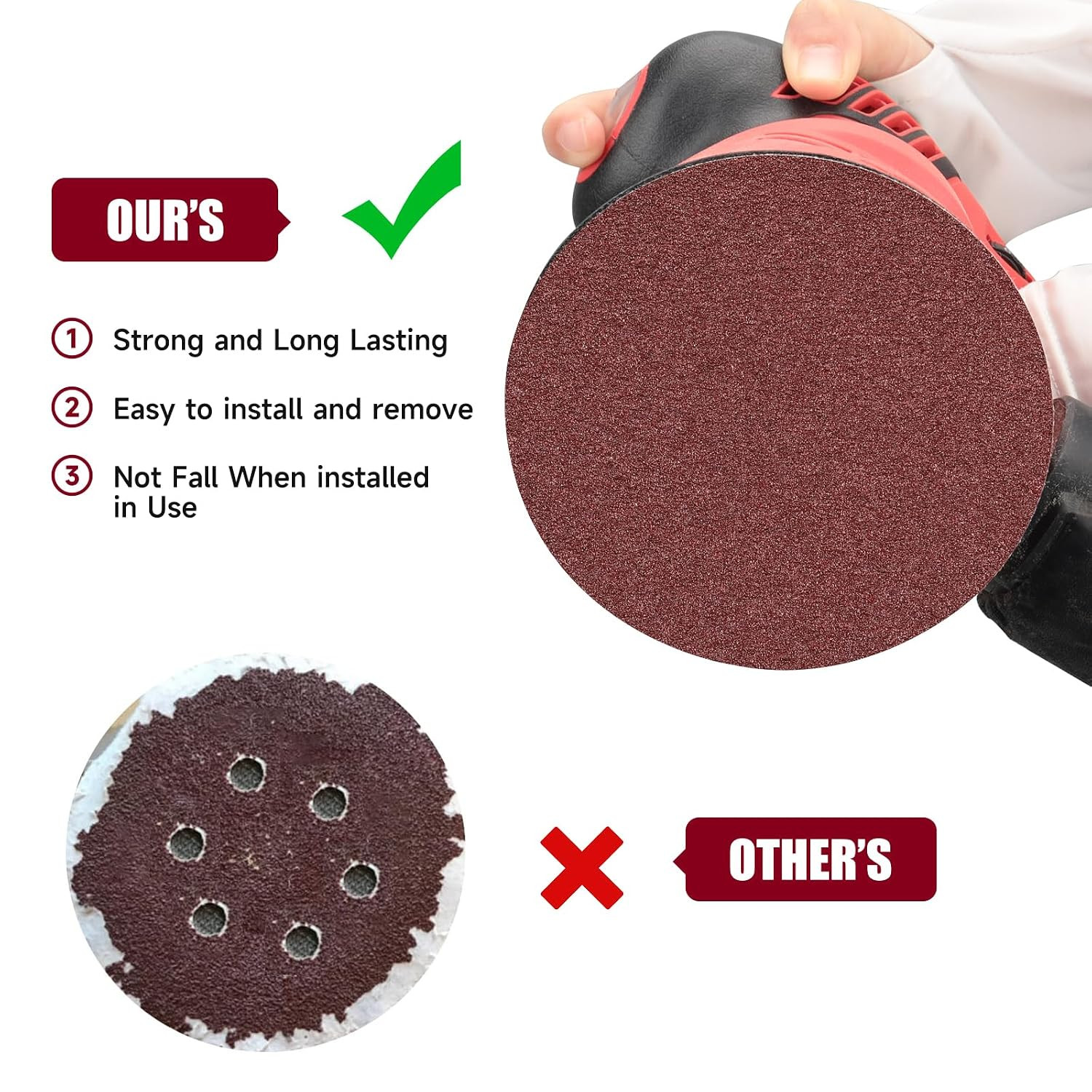 100 PCS 6 Inch Sanding Discs, Hook and Loop Sandpaper 20 X 60 80 120 240 400 Gri