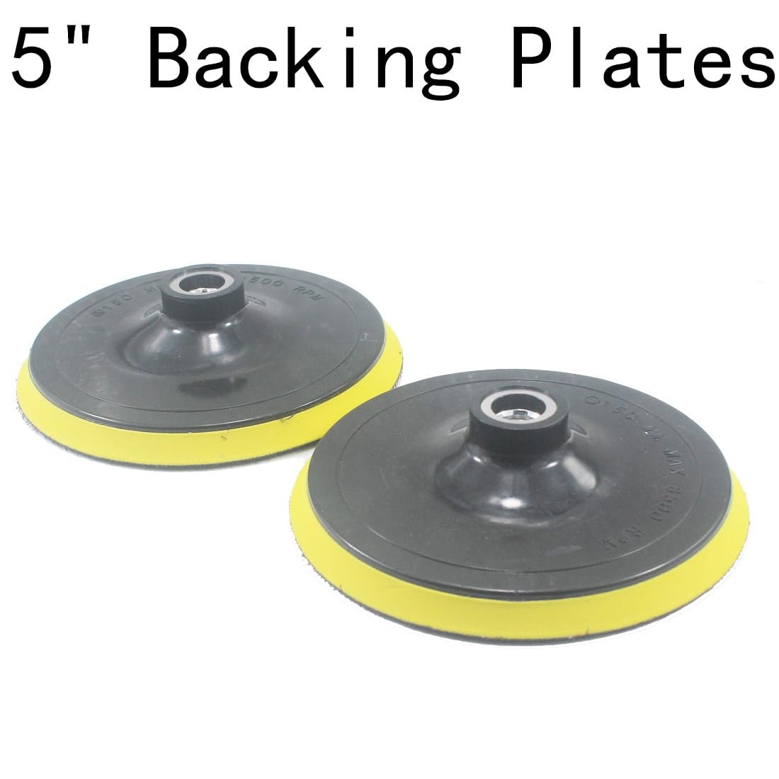 JUNLIXN 5 Inch Backing Plates Buffing Pads Holder 5/8-11 Thread Multicolored