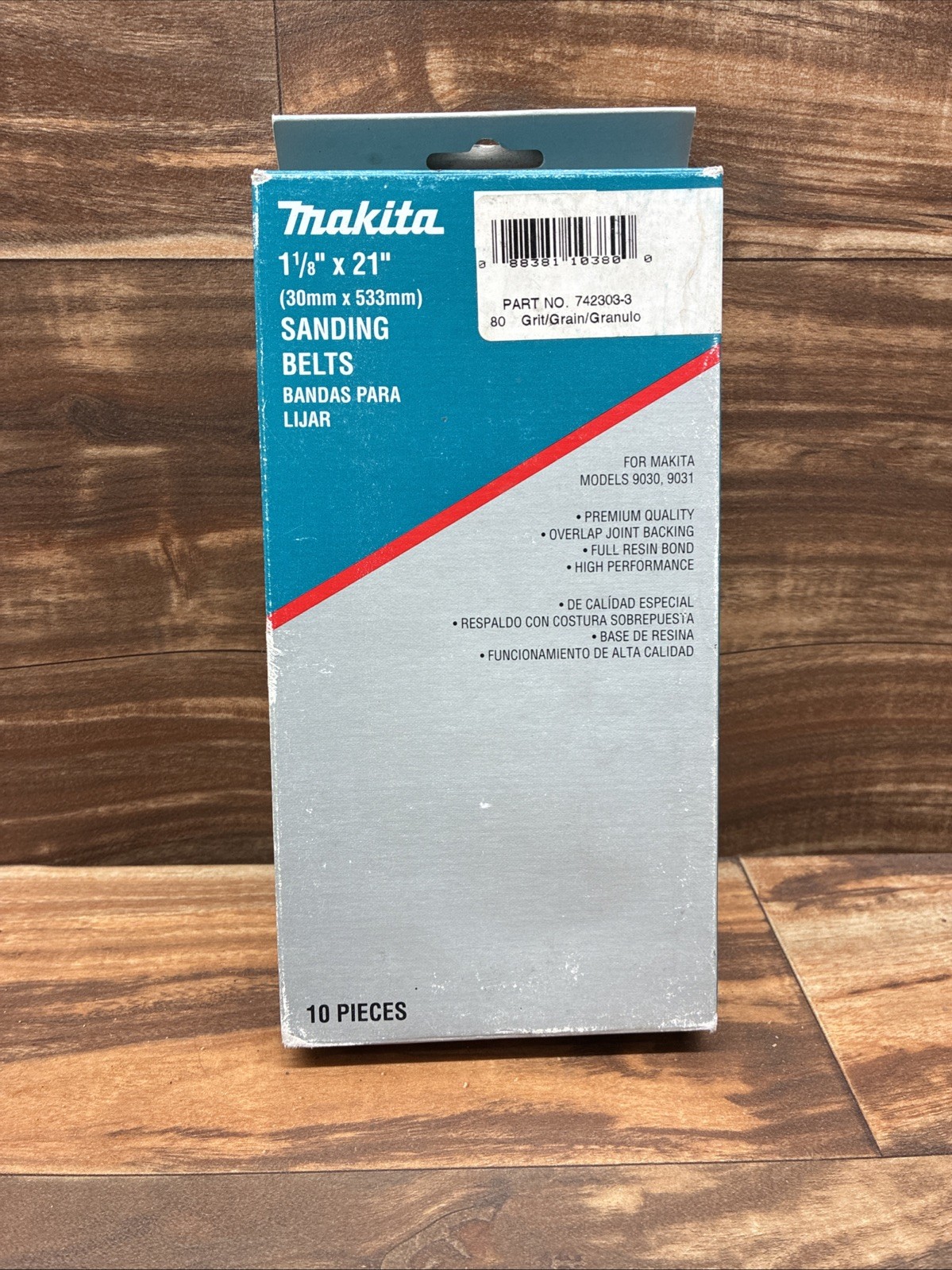 MAKITA 742303-3 SANDING BELT, 1-1/8″ X 21″,80 GRIT, FOR 9030 AND 9031 **10 PACK*