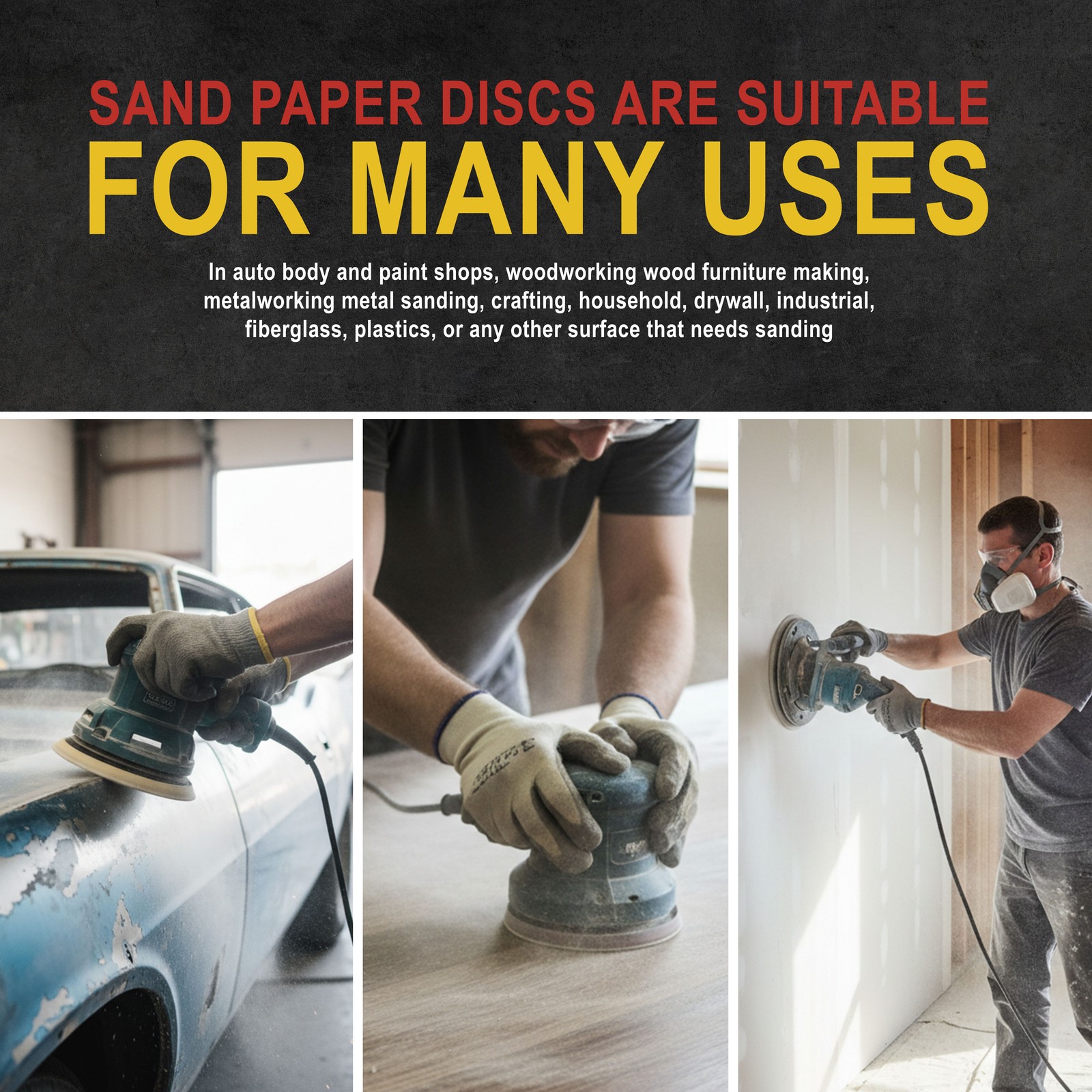 Dura-Gold 240 Grit – 6″ PSA Stickyback DA Sandpaper Sanding Discs Box 50