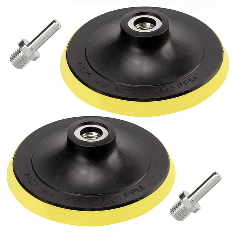 2 Pack 5 Inch Hook and Loop Backing Pad with M14 Thread,Rotary Buffing Pad Sandi