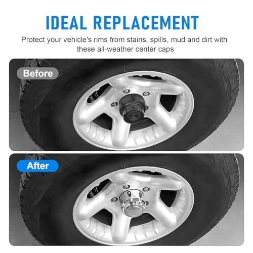 4PCS 4.25inch Trailer Wheel Center Caps Fit 4.25″ Center Hole, 3.66″ Height
