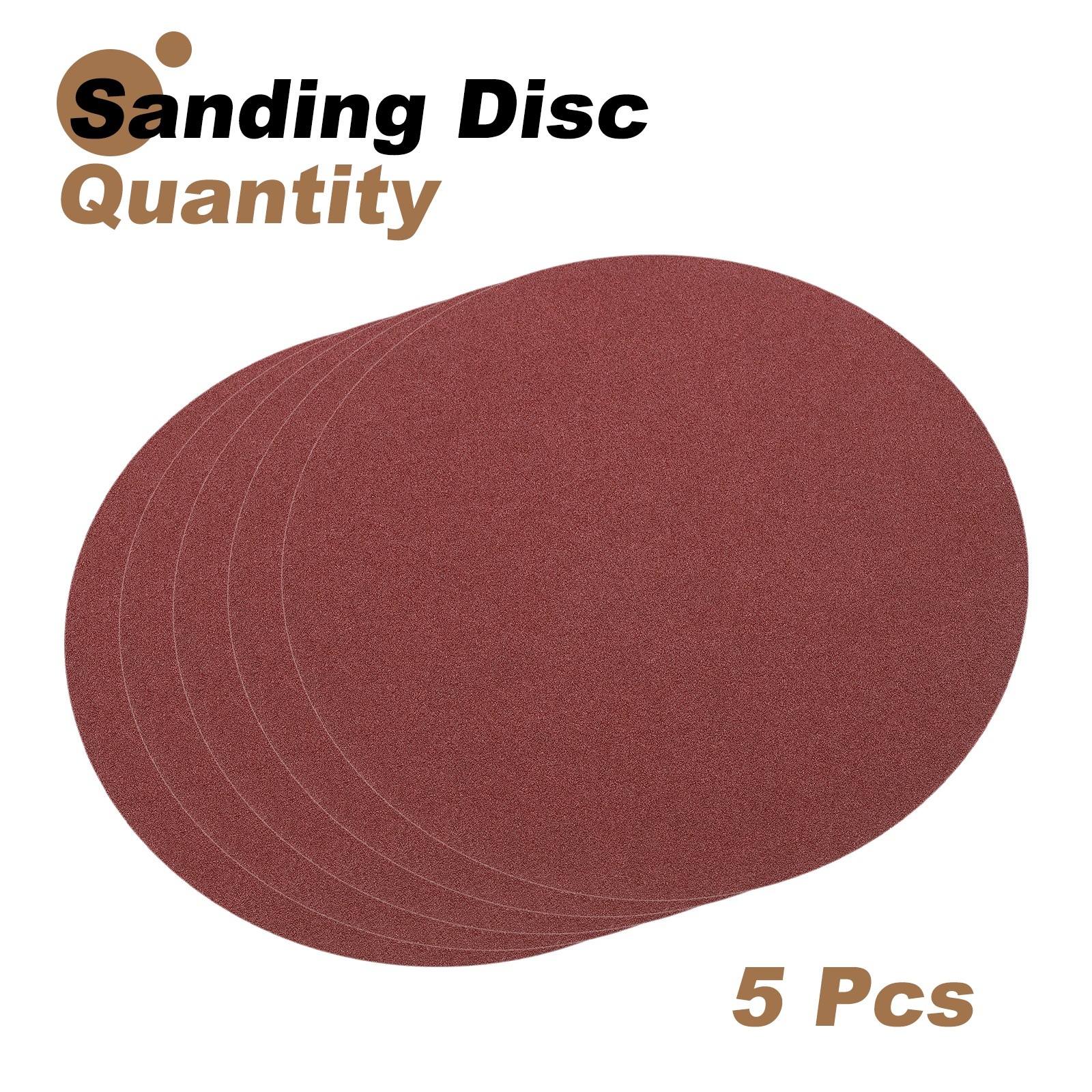 5pcs 8″ PSA Sanding Discs 100 Grits Aluminum Oxide Sandpapers Self Adhesive