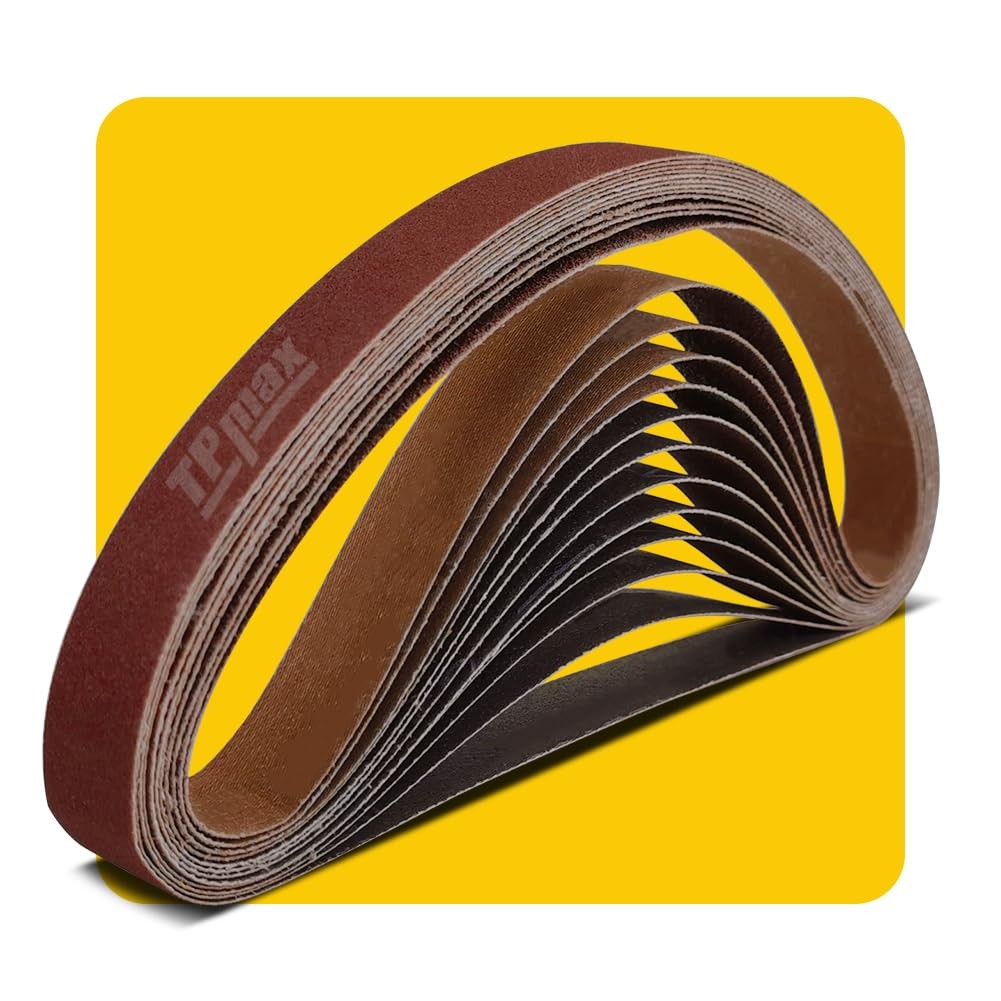 1 x 42 Inch Sanding Belt Pack 1-Inch x 42-Inch,12 Pcs(4 Each of 80 120 150 Gr…