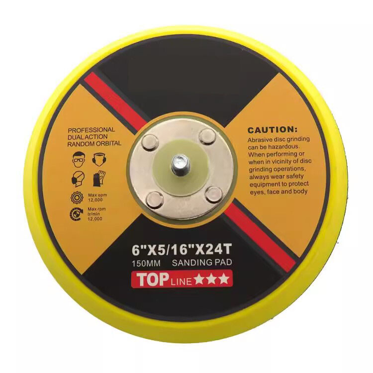 2/3/4/5/6” Hook Loop Backing Pad M8 5/16″×24 Thread For Sanding Disc Air Sander