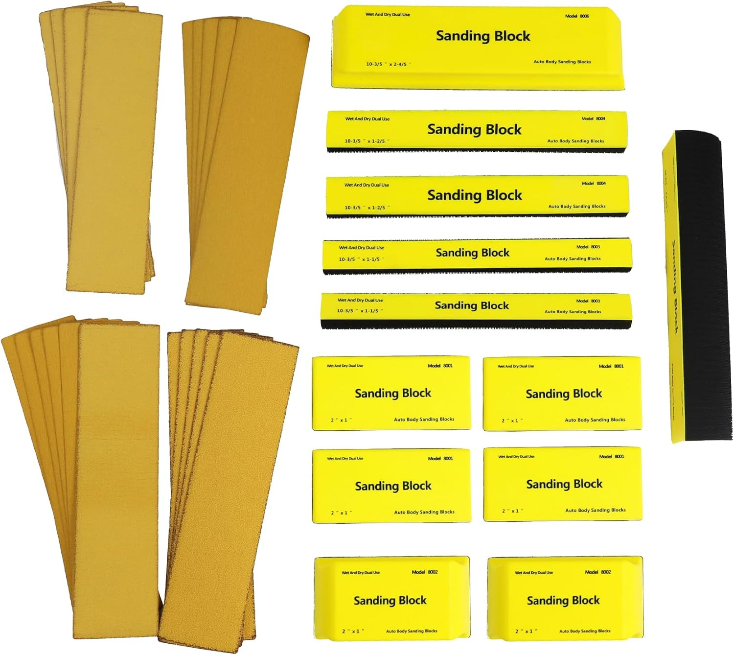 Upgrade 12 Pieces of Sanding Block Kit, Hook and Ring Design, Including 20 Piece