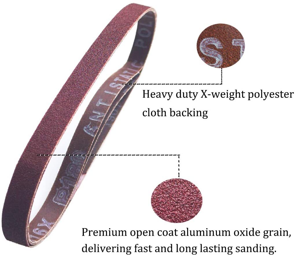 10x330mm Abrasive Sanding Belts For Belt Sander Metal Grinding Sandpaper 40~800#