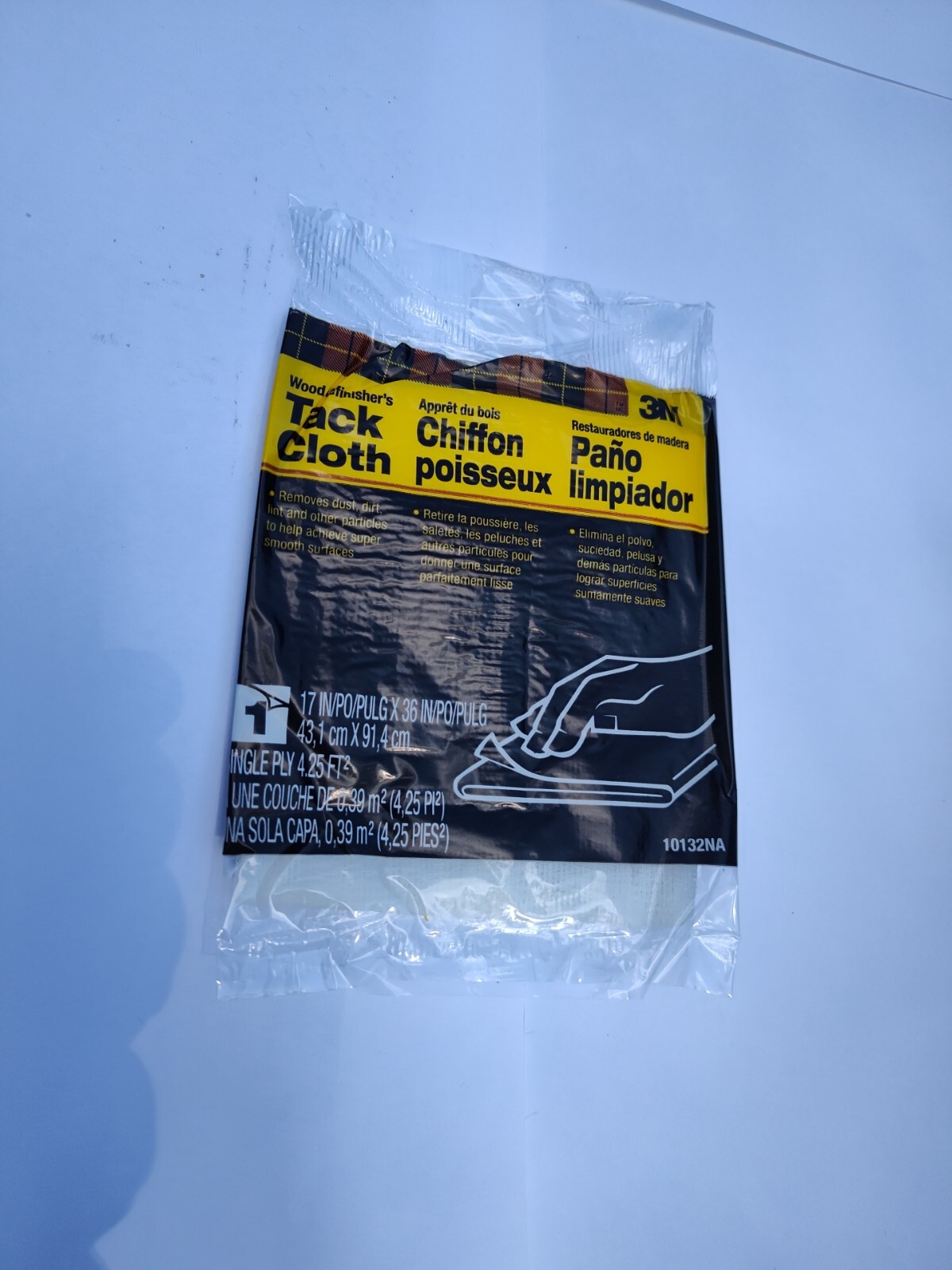 NEW 3M 10132 17″ X 36″ WOOD REFINISHER’S TACK CLOTH SINGLE PLY SALE 6430250 PC45