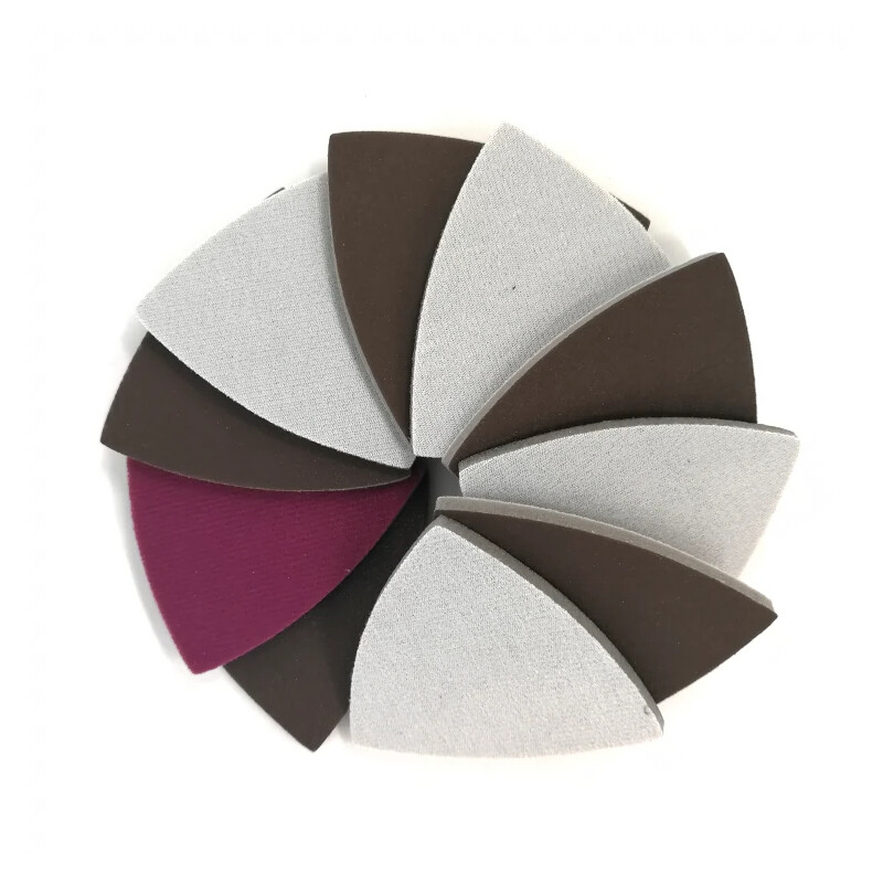 80*80*80mm Triangle Sponge Red Sandpaper Wet And Dry Sanding Discs 300-2000 Grit