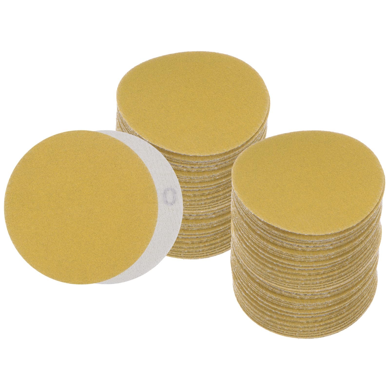 100pcs No Hole Sanding Discs- [ 3 Inch 220 Grit ] Round Hook and Loop Grip Sa…
