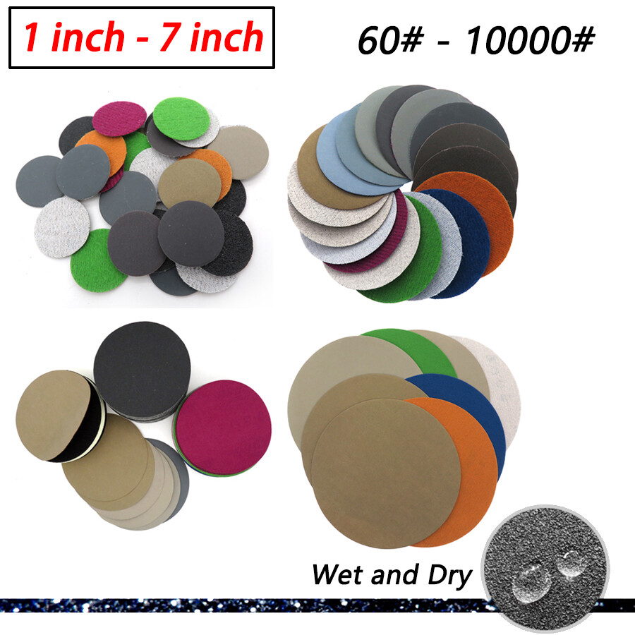 1″ – 7″ inch Flocking Sandpaper Hook & Loop Wet Dry Sanding Paper 60-10000 Grit