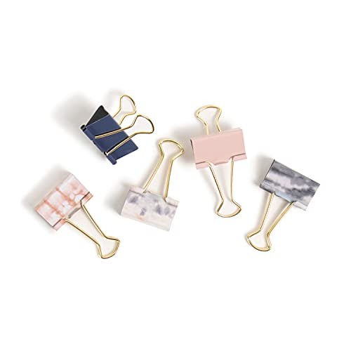 Binder Clips, 36-Count, 1-1/4 Inch, Medium Paper Clamps, Soft Dye