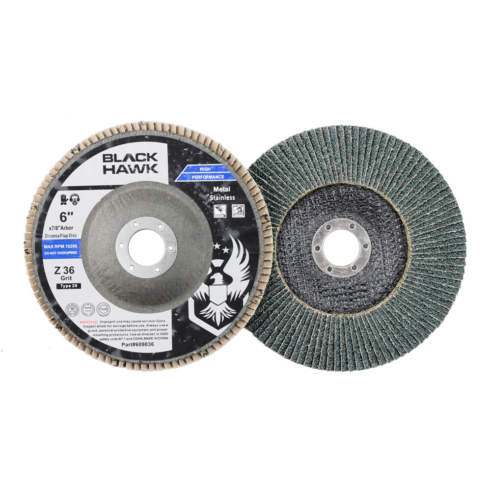BHA 6″ x 7/8″ Zirconia Flap Discs Grinding Wheel for Angle Grinder T29 – 10 Pack