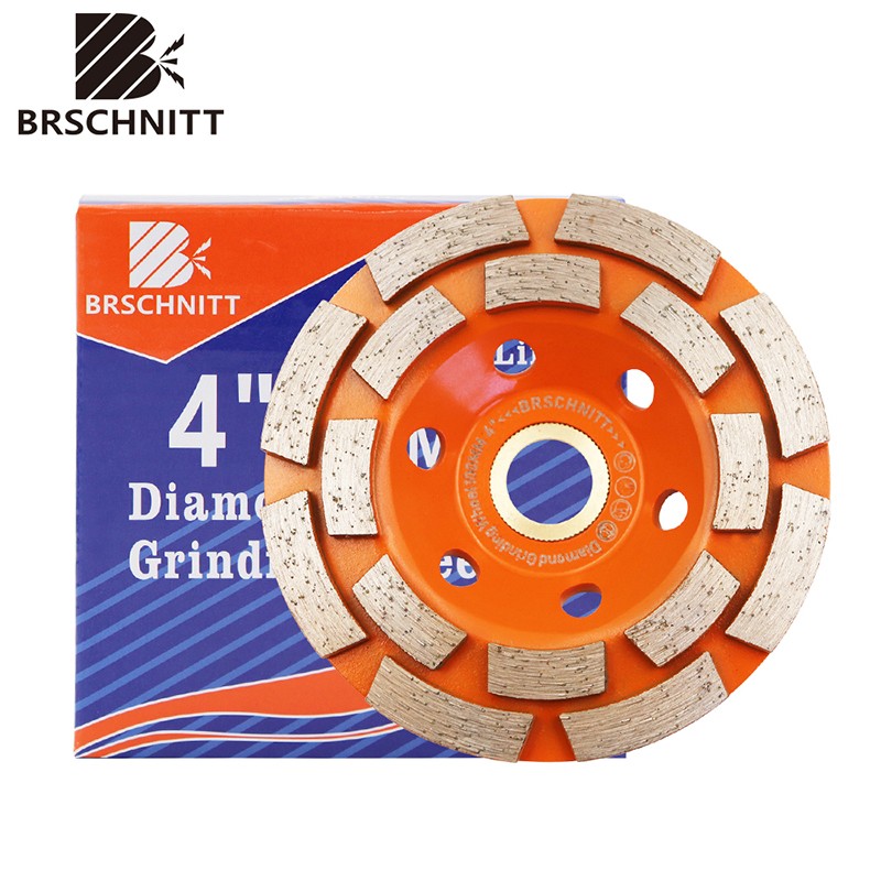 Diamond Double Row Grinding Cup Wheel for Concrete Masonry 4/4.5/5/7” BRSCHNITT